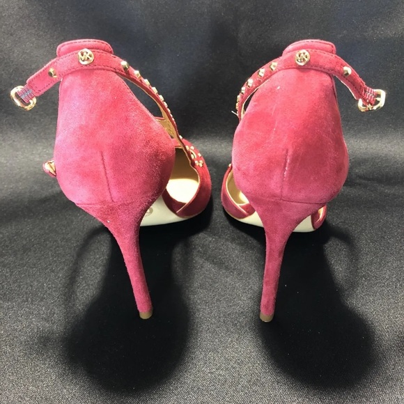 Michael Michael Kors Red Suede Studded Pumps 6.5M - Picture 2 of 4